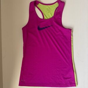 Nike Pro Dri-fit Tank Youth M Pink & Green
